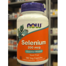 NOW Foods, Selenium, Селен, 200 мкг, 180 капсул